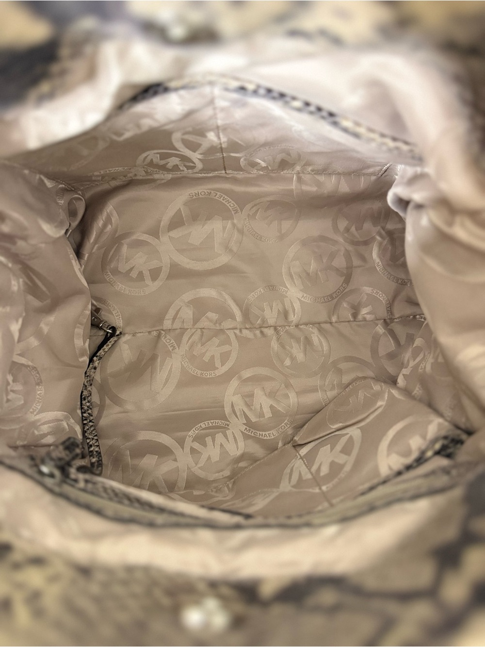 Michael Kors Hamilton Large Python Satchel - Picture 6 of 12
